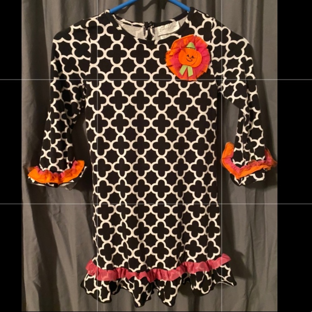 Size 5T Halloween Pumpkin Dress - Emily Rose Brand